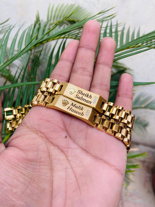 Engraved Name Bracelet with Date