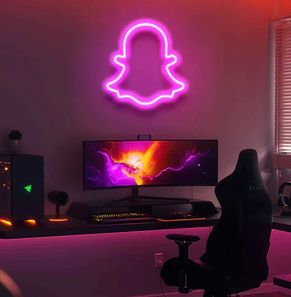 Ghost Logo Neon Sign