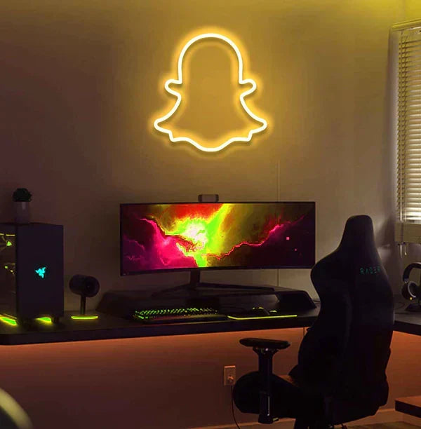 Ghost Logo Neon Sign