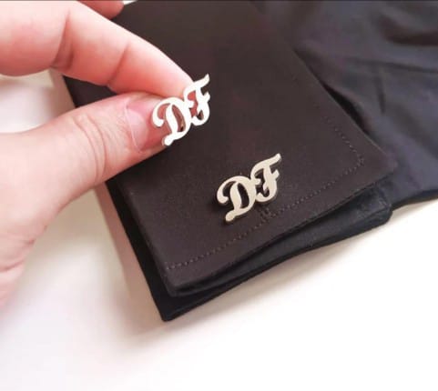 Two-word engraved cufflinks by Classic Collection