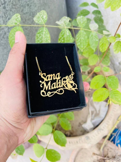 Decorative Script Name Necklace