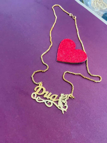 Decorative Script Name Necklace