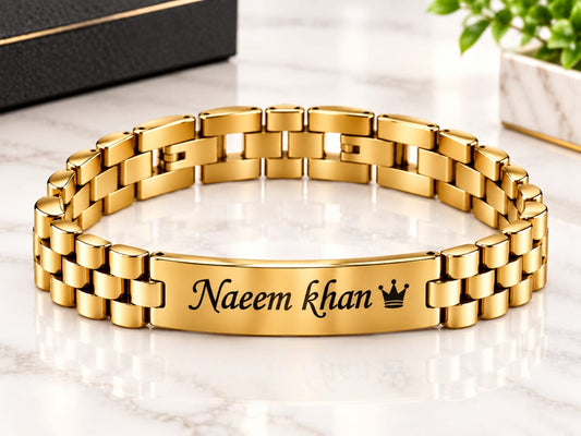 Engraved Name Chain-Link Bracelet