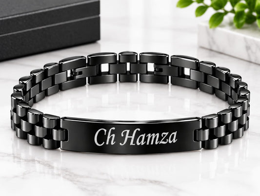 Engraved Name Chain-Link Bracelet