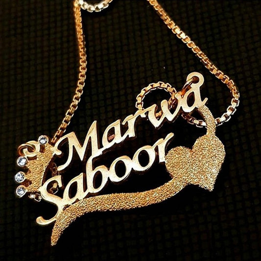 Elegant double name necklace by Classic Collection