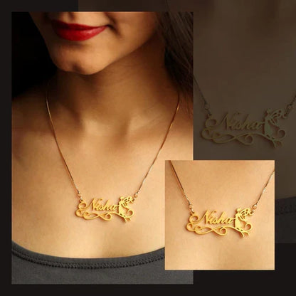 Decorative Script Name Necklace