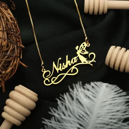 Decorative Script Name Necklace
