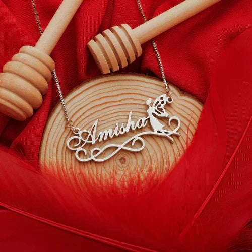 Decorative Script Name Necklace