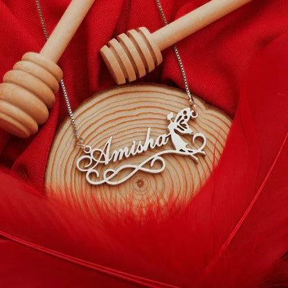 Decorative Script Name Necklace