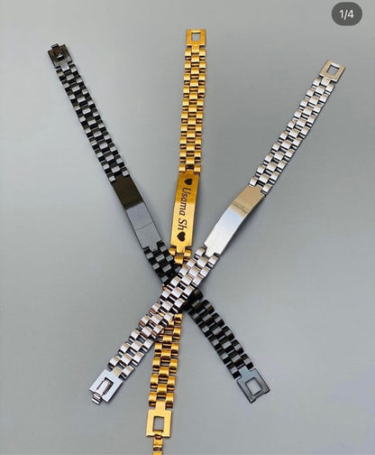 Customize Unisex Chain-Link Bracelet