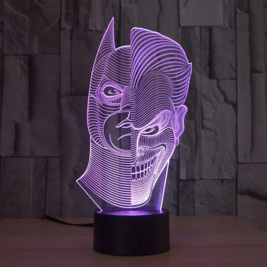 Comic Villain-Themed 3D Illusion LED Night Lamp